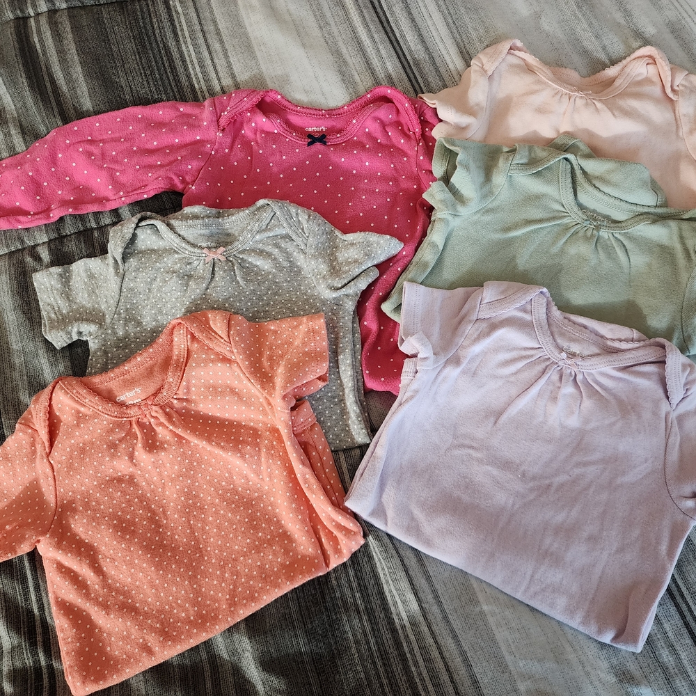 Set of 6 Baby Long Sleeve Bodysuits
